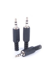 10pcs/5pcs 3.5mm jack plug 3.5 stereo plug black 3.5mm audio jack plug headphone male connector wholesale