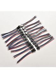 10 pairs Connecting Wire Splice cm Terminal Line Male Female 4P Plug Connector for SMD 5050/3528 RGB Color LED Strips