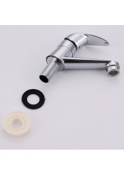 Chrome Surface Mount Bathroom Basin Faucets Single Handle Single Hole Bath Tap Cold Water Tap Hardware