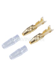 300PCS Bullet Terminal Car Electrical Wire Connector Diameter 4mm Male + Female 1 : 2 Transparent Sheath Crimping Kit with Box