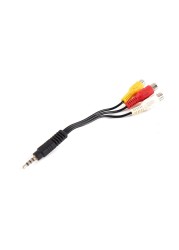 3.5mm to RCA Camcorder Handycam AV Audio Video Output Cable 3.5mm 1/8" TRRS to 3 RCA Male Plug Aux Cable Cord for TV Tablets