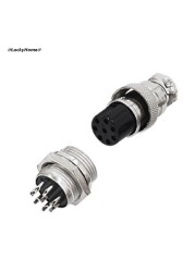 1 set GX16-2 2/3/4/5/6/7/8/9 pin metal male female thread plate connector 16mm