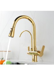 Hot Cold Touch Filter Kitchen Faucets With Sprayer Pull Down Brass Kitchen Mixer Tap Sensitive Smart Sensor Touch Kitchen Faucet