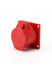 32A 4 Pin 3P+E IP44 380-415V Electrical Connector Power Waterproof Dustproof Industrial Male And Female Plug Socket