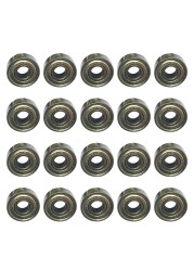 20pcs 684ZZ Miniature Double Shielded High Speed ​​Deep Groove Micro Friction Carbon Steel Ball Bearing Motor Practical Low Noise