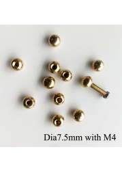 10pcs/lot M3/M4/M5/M6/M10 brass female ball head copper inner teeth ball nut, light cap nut cap, lighting accessories