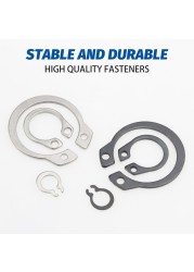 SANJODS C Clip External Circles Snap Retaining Rings Set Stainless Steel Alloy Steel C-Clip Snap Washers 5-19mm Assortment