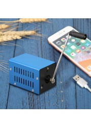 20W Emergency Electric Generator Hand Crank Dynamotor Hand Crank USB Generator Mini Generator Outdoor Camping Survival