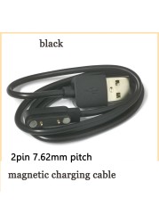 2PIN Magnetic Charge Charging Cable for Smart Watch with Magnetic Plug for 2 Pins Spacing 7.62mm Novel Power Charging Cables