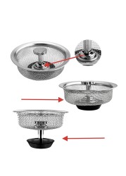 Anti-Clogging Sink Strainer Stainless Steel Sink Filter Hair Catchers Drain Net Sewer Outfall Bathroom Kitchen Accessories