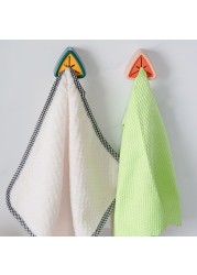 Towel Storage Racks Hanger Adhesive Rag Cloth Holder Dish Towels Buckle Storage Home Gadgets Kitchen Bathroom Rag Tools Rack Paster