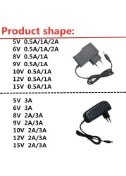 AC 110-240V DC 5V 6V 8V 9V 10V 12V 15V 0.5A 1A 2A 3A Universal Power Supply Charger Adapter EU US For LED Light Strips