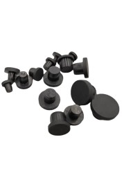 Black White Silicone Rubber Hole Plugs 2.7mm-14mm T Taipei Round Solid Hole Caps High Temperature Seal Stopper Dust Plug