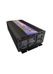 New Pure Sine Wave Inverter 2000W 3000W 4000W Solar Car Inverters with LED Display DC 12V 24V to AC 220V Voltage Converter