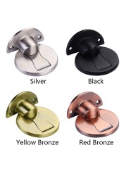 Magnetic Home Toilet Powerful Punch Free Door Stopper Holder Practical Hardware Furniture Stainless Steel