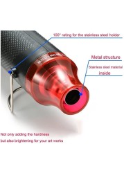 300W Electric Handheld Heat Gun Hot Air Gun with 50-300pcs Heat Shrink Terminals for DIY Craft Embossing Shrink Wrap PVC