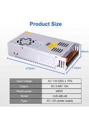 480W Digital Display Switching Power Supply 5V 12V 24V 36V 48V 60V 80V 120V 160V 220V 300V Adjustable AC/DC Switching LED SMPS