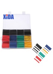 530pcs Heat Shrink Tubing Insulation Shrinkable Tube Electronic Assortment Polyolefin Wire Cable Sleeve Kit Heat Shrink Tube