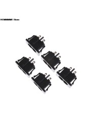 5pcs AC250V 2.5A IEC320 C8 Male 2 Pins Power Inlet Socket Panel Embedded New