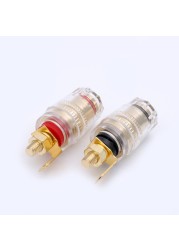 10Pairs 4mm Binding Post Audio Connector HIFI Terminals Cable, Binding Post for Loudspeaker, Copper with Gold Plated