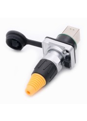 1set RJ45 Waterproof Aviation Female Socket Male Plug 8P8C Net Modular Network Connector Network Interface Plug