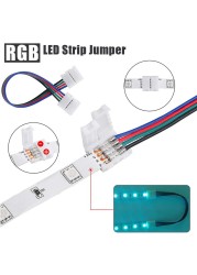 4 Pin Connector 10mm Splice Terminal L T I Shape RGB LED Strip Light Board Adapter Accessories Kit for 5050 Jumper Wire Connector