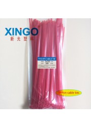 New 4.8 Width 100pcs/bag Blue Color 5X250MM National Self-Locking Nylon Wire Cable Zip Ties Cable Ties Organizer Connect Cable