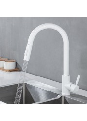 Touch On Kitchen Faucet With Pull Down Sprayer, Touch On Kitchen Sink Stainless Steel Faucet Hot Cold Sensor Kitchen Mixer Tap