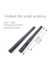 100pcs 2.4GHz 3dBi WiFi 2.4G Antenna Folded Bluetooth WiFi ZigBee Antenna + 100pcs SMA F to IPEX U.FL IPX Line Feeder