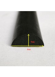 2M Self Adhesive Sponge Seal Strip EPDM Rubber Black Foam Anti-collision Seal Gasket cabinet door waterproof dust soundproof