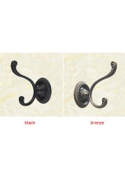 Bronze Metal door wall hooks hanger Antique Hooks Wall Hanger Curved Buckle Horn Lock Clasp Hook For Wooden