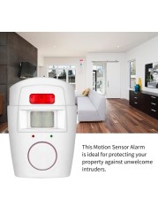 Wireless PIR Motion Sensor Detector Alarm with 2 Remote Controls Door Window for Home Penthouse Garage Caravan Security Alarm System