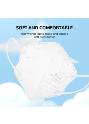 10-100pcs Disposable Kids Industrial Face Mask 5ply Ear Loop Mouth Cover Fashion Fabric Boys Girls Fit 6-12 Years Old Children Masks