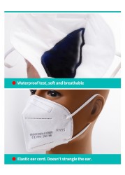 10-200pcs FFP2 Mouth Mask KN95 Black Face Mask 5 Layers Filter Mascarillas Adult Respirator Dust Mask Respirator No Graphene