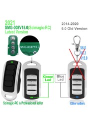 Scimagic-RC Multi Frequency 280-868MHz Clone Garage Remote Control 433MHz 868MHz Rolling Code Transmitter Command Gate Key Fob