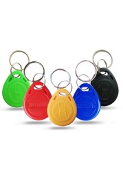 100KHZ Waterproof RFID Card Key Fob Access Control Color Smart Card Keychain 125pcs