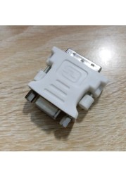 Durable White Plastic Computer Monitor Video Connector DVI 24+1 to VGA Female Multipurpose Converter Mini Converter