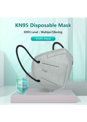 KN95 Mask 5 Layers Mascarillas FPP2 Mask Homologada Adult Face Mask KN95 Mascherine FFP2 CE Certificate FFP2 Protection Mask