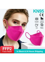 10-100pcs color mask ffp2fan kn95 masks ce mascarillas fish ffp2reuse zable adult kn95 mask approved health face mask fpp2