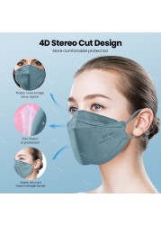 Morandi Face Masks Kn95 Fish Mask ffp2fan ce 4 ply Mascarilla FFP2 homology ada Spain FPP2 approved FFPP2 respirator masks FFP3