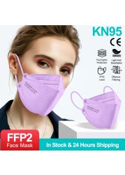 FFP2 Mascarillas Coreanas KN95 FPP2 Korean Fish Face Mask 4 Layers Mascherine FFP 2 Adult FFPP2 Pink Face Mask ffp2masque