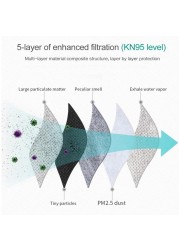 10-100 قطعة KN95 أقنعة ffp2fan 5 طبقات الفم قناع KN95 التنفس معتمد قناع جراحي FPP2 المعتمدة قناع الوجه ماسكارا Masken