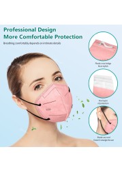 10-200pcs Colorful Masks FFP2 Mascarillas KN95 Certified Mascarilla FPP2 homology ada Cubrebocas KN95 Face Mask KN 95 Adult