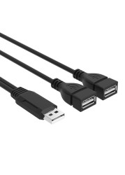 2.0 single USB female, two male data charging cable one to two charging cable 1 minute 2USB data cable 30cm