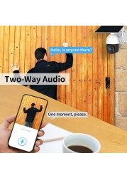 غادينان الطاقة الشمسية IP كاميرا تلفزيونات الدوائر المغلقة 4G 1080P PTZ قابلة للشحن في الهواء الطلق اتجاهين الصوت كاميرا حماية الأمن مع بطاقة TF