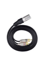 Rca Line Audio Line 2RCA to XLR Canon Male/Female Double Lotus to Canon Audio Cable 0.3m Three Core Bare Copper Wire