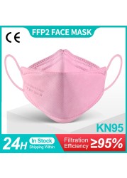 FPP3 Mascarilla FFP2 FP2 ffp2 mascarilla DE Fish KN95 Mask 4 Layers Casualty Mask 6 Colors Adult FFP2 FPP3 Mascherine FFPP2 FP2 Masks