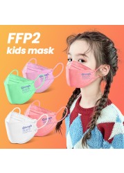 FPP2 Approved Children Mask FFP2Fan Kids Korean Fish Mask Respirator Mask FFP 2 KN95 Face Masks pff2 ffp2reuse zable FFPP2