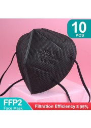 قناع ffp2 negras ffp2 متعدد الألوان ffp2 mascarillas kn95 mascarillas fpp2 قابل لإعادة الاستخدام ce قناع واقٍ الجهاز التنفسي fpp2 mascarillas