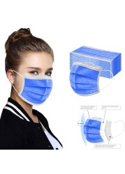 10-500pcs Adult Disposable Visible Face Masks 8 Colors Homeopathic Mascarias Protective Mask Black Color